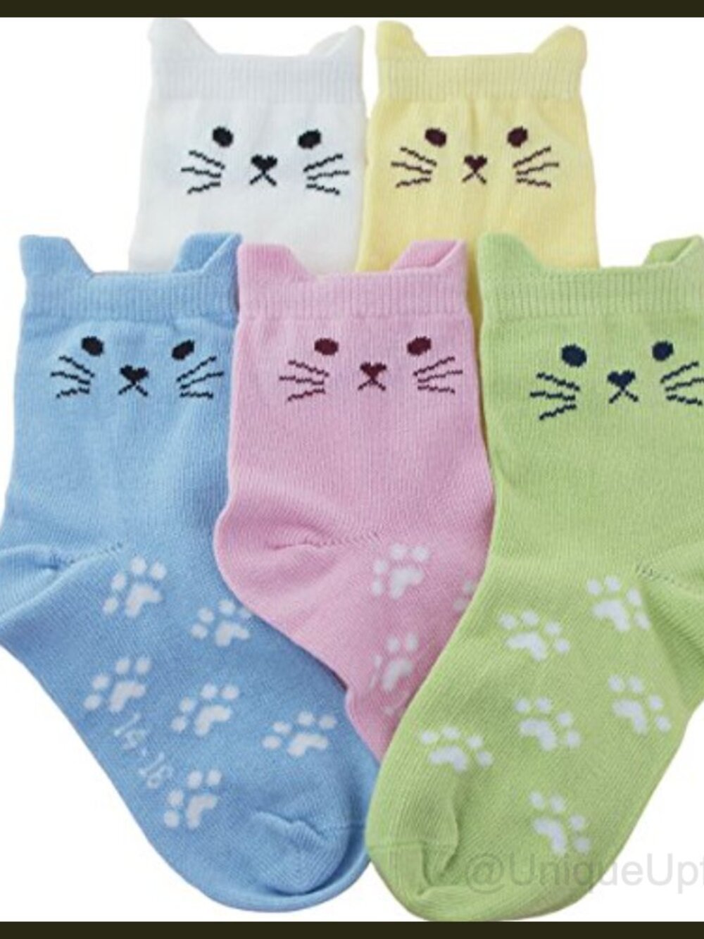 Tandi Kids Girls Cotton Blend Low Cut Ankle Socks 5 Pack Flat Toe Seam